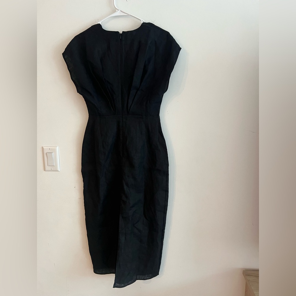 Banana Republic Petite 0P Black V-Neck Sheath Dress NWT - Picture 4 of 8